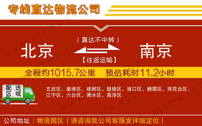 北京到南京物流專線